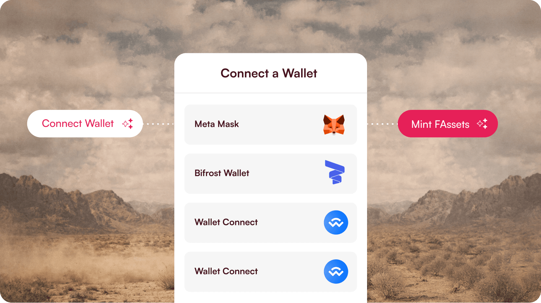 FXRP minting app wallet connect dialog